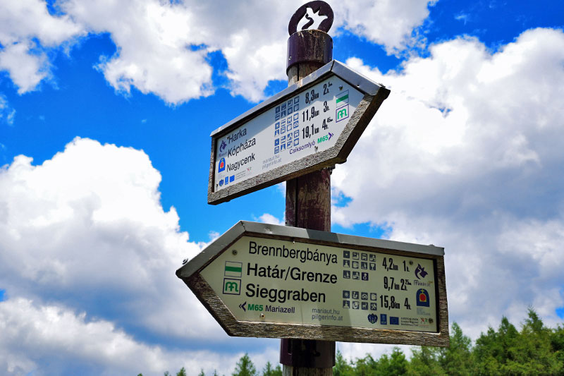 Turistaútvonalak a Soproni Parkerdő területén